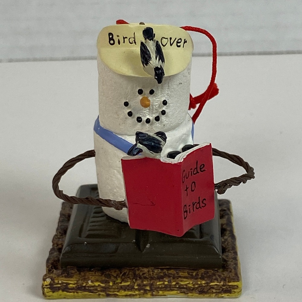 Midwest Original S'mores Bird Watcher Snowman Ornament National Wildlife Fed